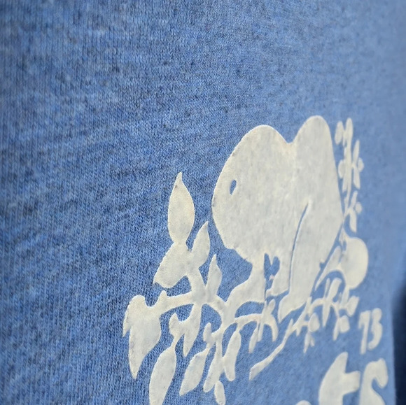 Roots Blue Long Sleeve White Logo Top XS  Woman - Picture 7 of 9